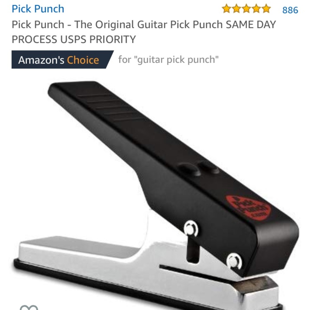 Guitar Pick Punch - Awesome Musician Gift!
